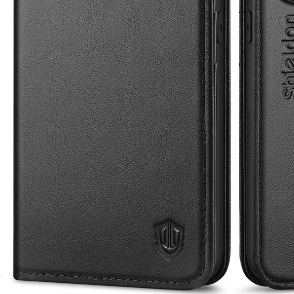 SHIELDON Wallet Case for Galaxy S25 6.2", Genuine Leather Folio Case - Picture 3 of 3